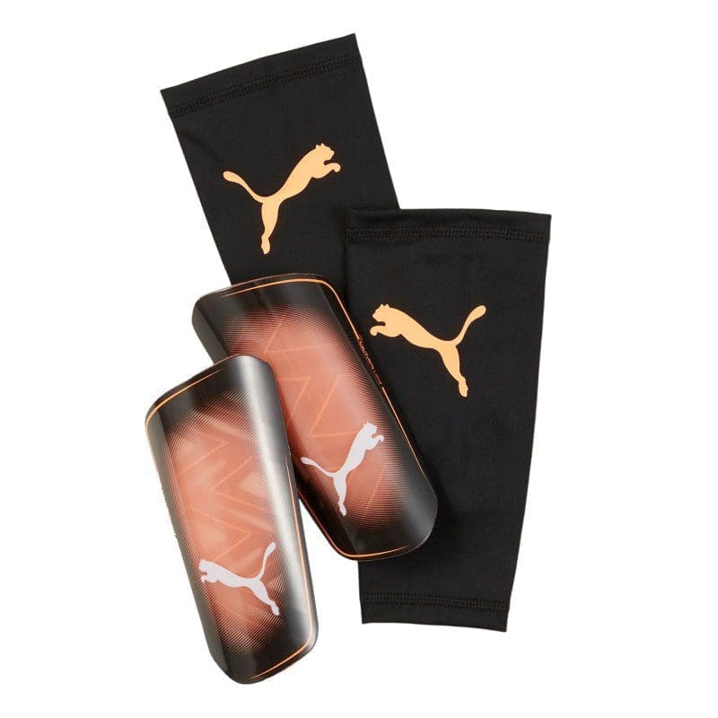 Puma Ultra Light Shin Guards (Neon-Citrus-Diamond Silver)