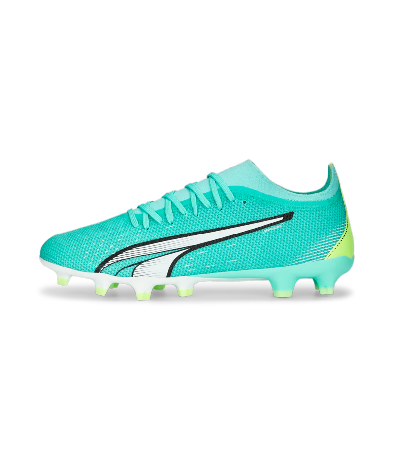Puma Ultra Match FG/AG Soccer Cleats Electric Peppermint/White