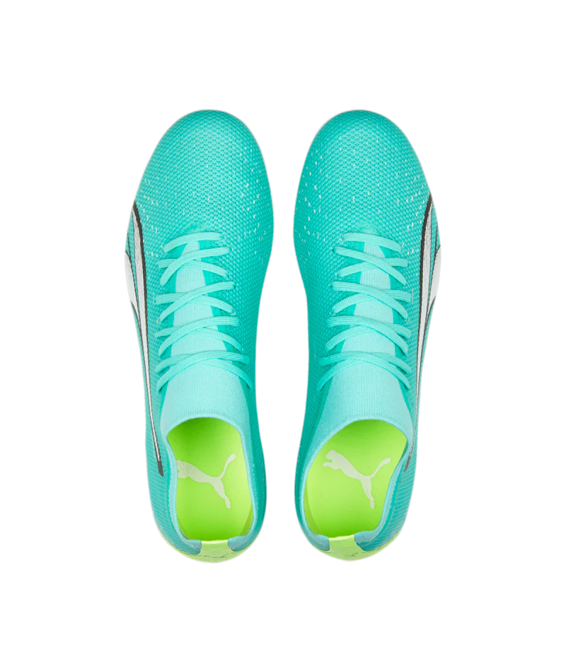 Puma Ultra Match FG/AG Soccer Cleats Electric Peppermint/White - Image 3