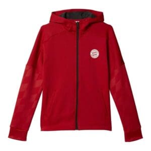 Adidas Youth FC Bayern Full Zip Hoodie Red