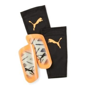 Puma Ultra Flex Sleeve Shin Guards Neon Citrus