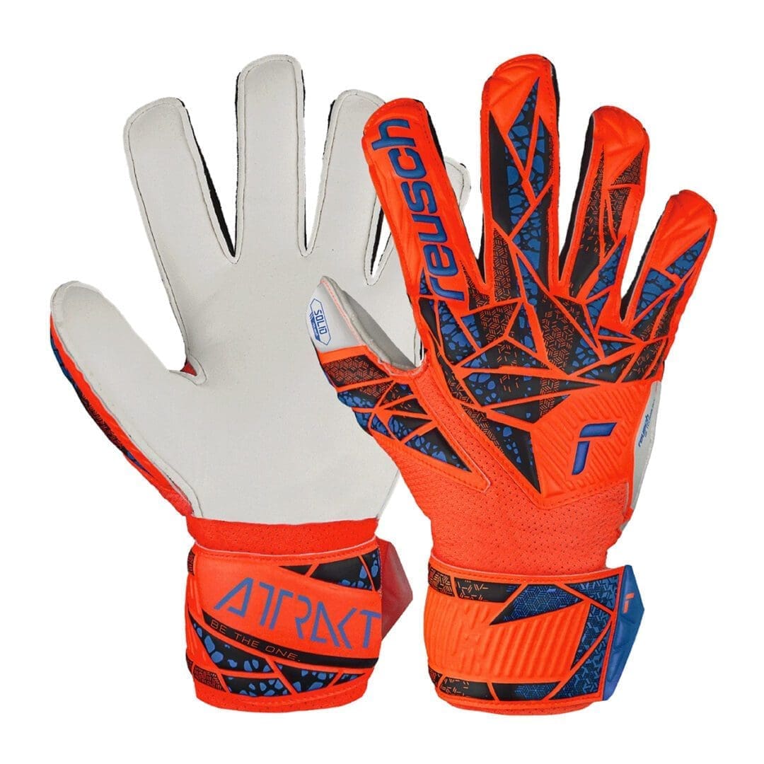 Reusch Attrakt Solid Finger Support Junior Goalkeeper Gloves