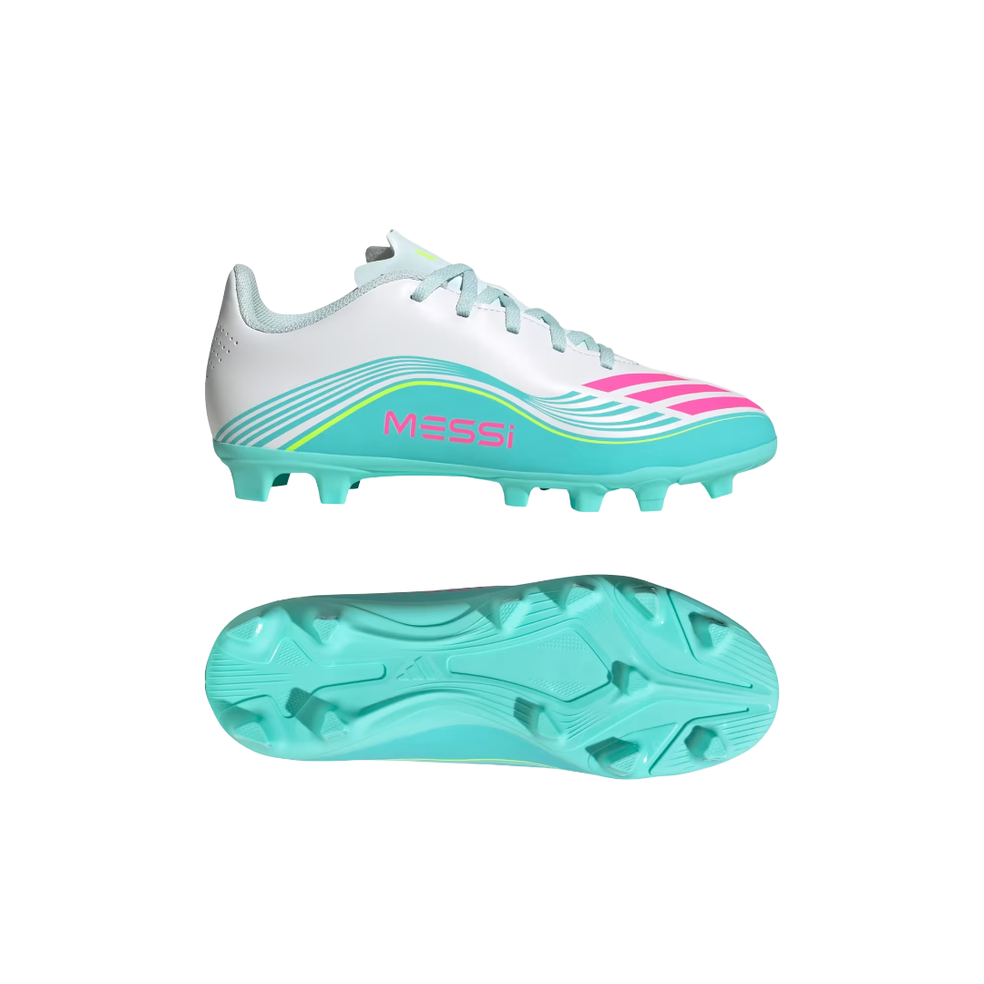 adidas F50 MESSI CLUB Youth Firm Ground / Multi Ground Soccer Cleats Aurora Radiant Pack