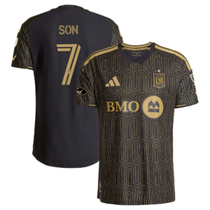 adidas  LAFC Men's Son Heung-Min #7 Black 2026 Primary Kit On-Field Authentic Patch Jersey