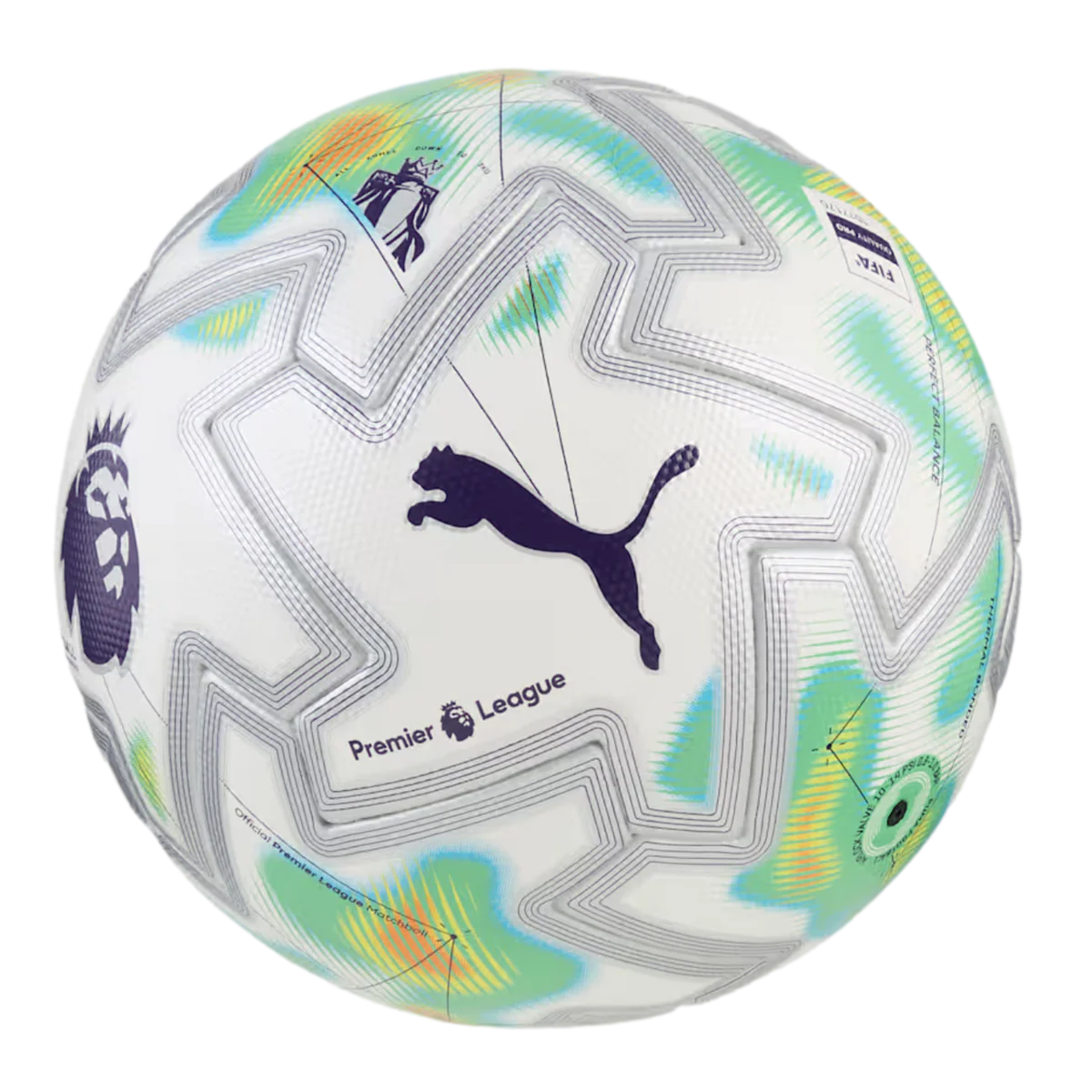 Share PUMA Orbita Ultimate Premier League Thrill Match Ball – Official 12-Panel FIFA