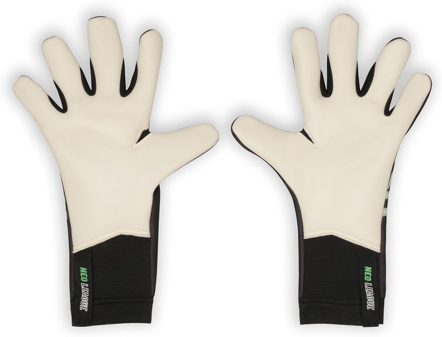 Umbro Junior Neo League Goalkeeper Gloves, Black/White/Teal - Image 2