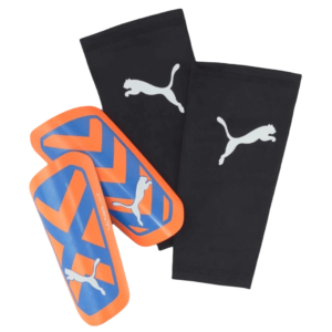 PUMA Ultra Light Sleeve Shin Guards Ultra Orange - Blue Glimmer