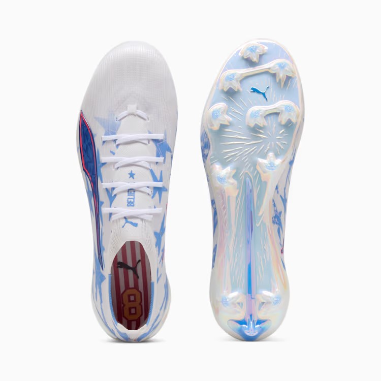 PUMA Mens Ultra 6 Ultimate Kidsuper X Christian Pulisic Firm Ground Soccer Cleats - White - Image 4