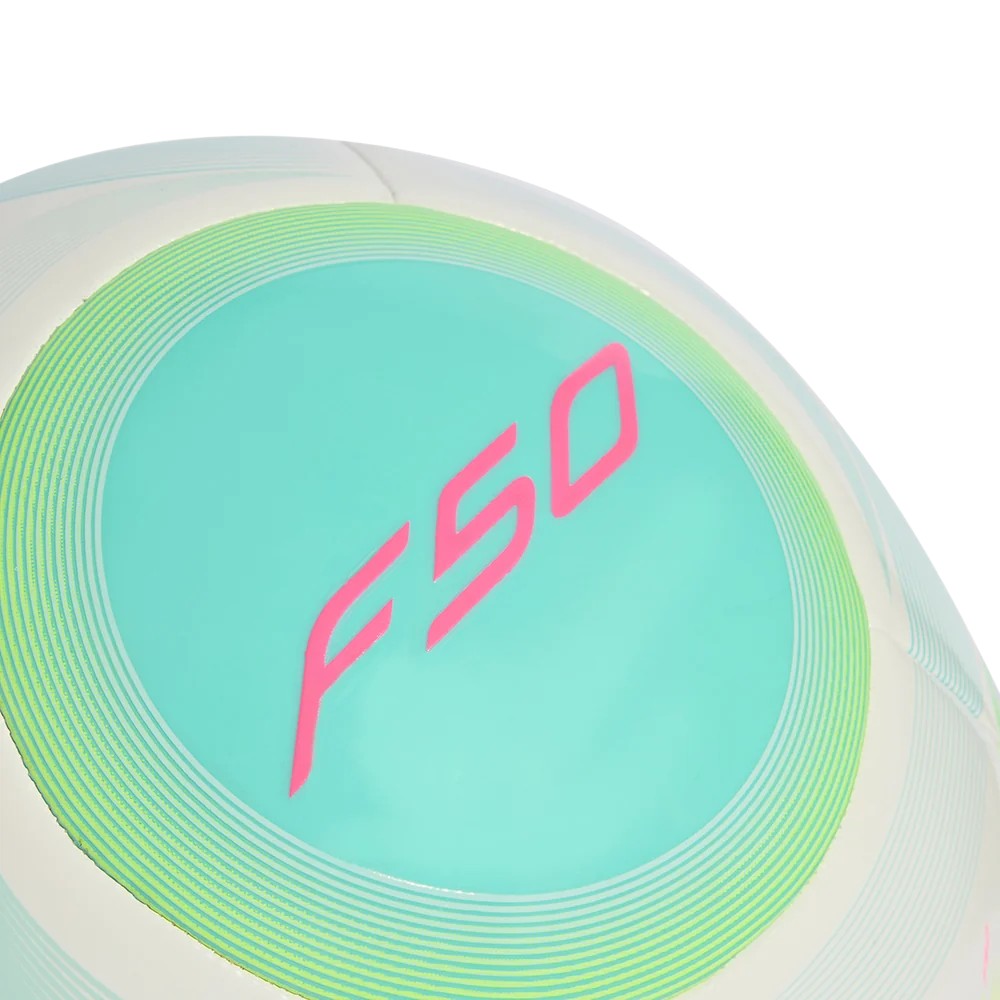 adidas Messi Club Ball-White / Flash Aqua / Halo Mint / Lucid Pink - Image 3