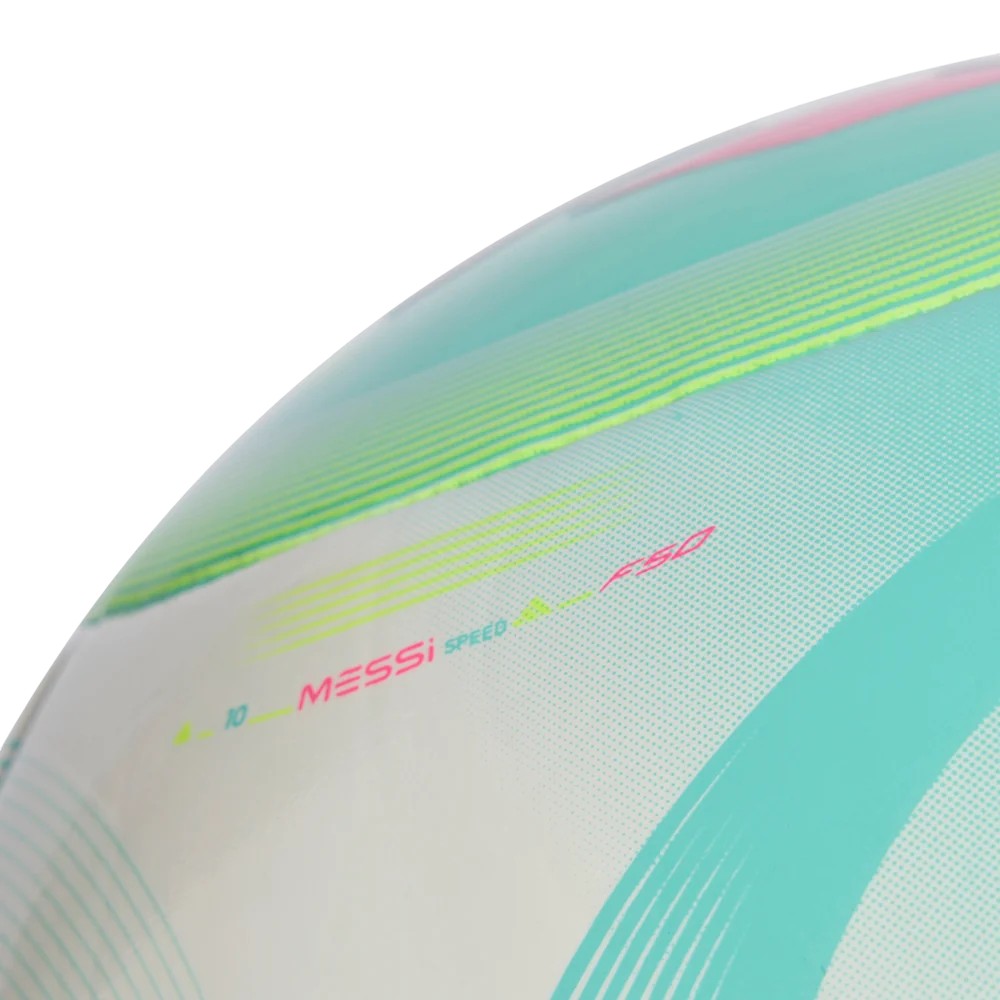 adidas Messi Club Ball-White / Flash Aqua / Halo Mint / Lucid Pink - Image 4